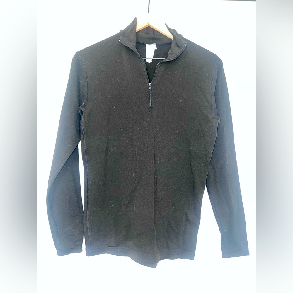 HELLY HANSEN medium weight base layer quarter zip black, men’s medium